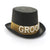 Groom Hat Tophat Gold Black